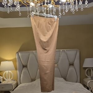 Lafayette 148 New York Beige Straight-Leg Trousers